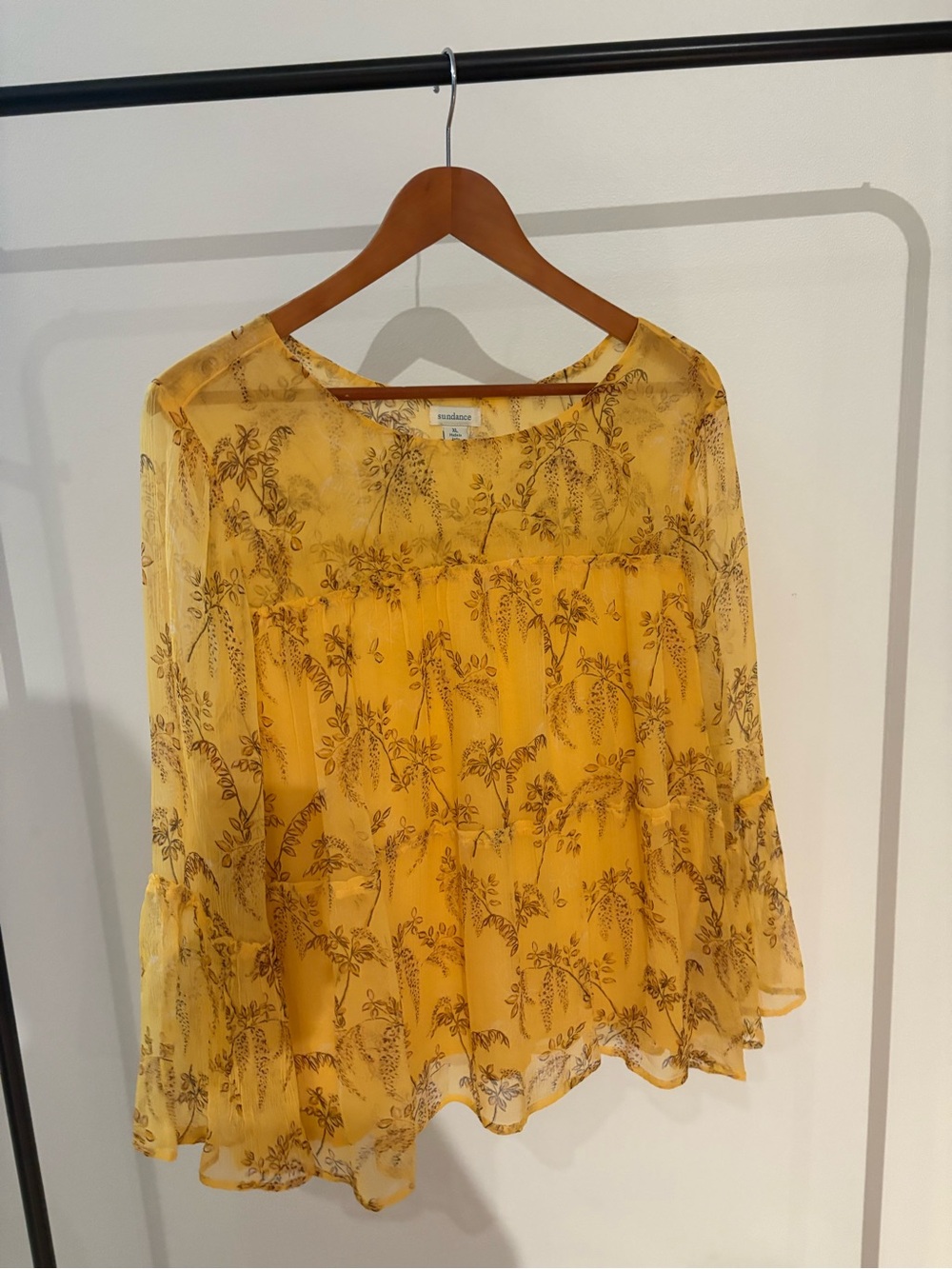 Sundance Yellow Floral Blouse